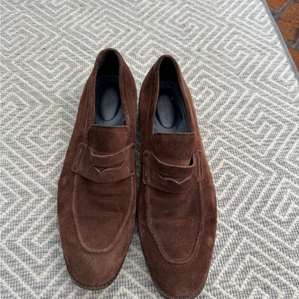 Cole Haan Dark Brown Suede Men's Loafers